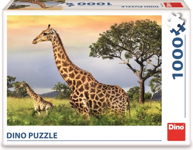 Dino Puzzle Giraffe Family 1000 Pieces