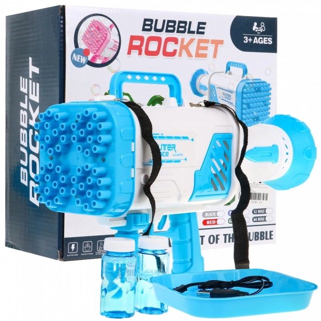 Bubble Machine Gun Toy for Kids 3+ Blue