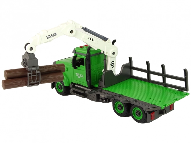 Green Timber Transport Vehicle