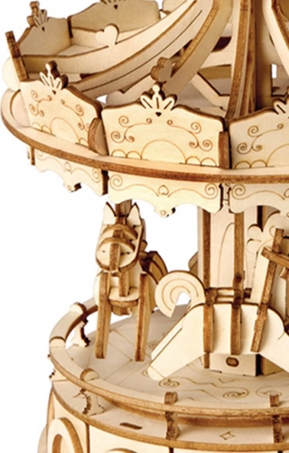 Robotic 3D Wooden Puzzle Merry-Go-Round