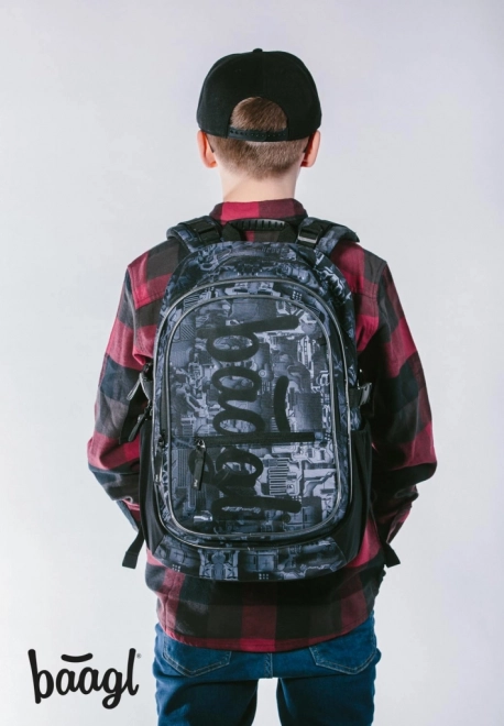 Baagl School Backpack, Pencil Case, and Shoe Bag Set