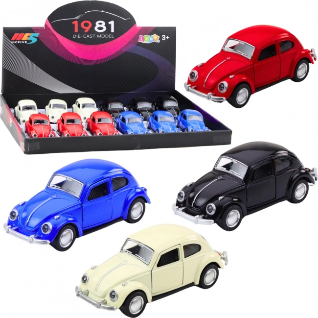 Klasični avto Hrošč kovinski model s trenjskim pogonom 1:36