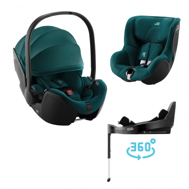 Baby car seat set Baby-Safe Pro, Vario Base 5Z, and Dualfix 5Z, Atlantic Green