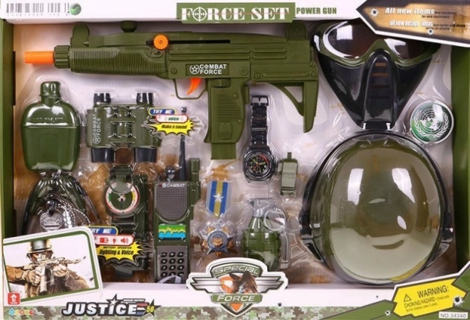 Interactive Soldier Set for Kids 3+ with Helmet, Vest, Rifle and Walkie Talkie