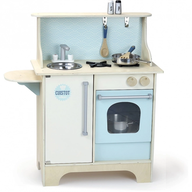 Wooden Play Kitchen Set Blue