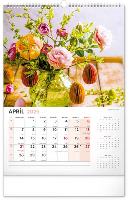 Wall Calendar Flowers 2025