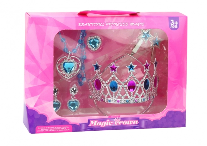 Princess Dress Up Set with Crown and Jewelry