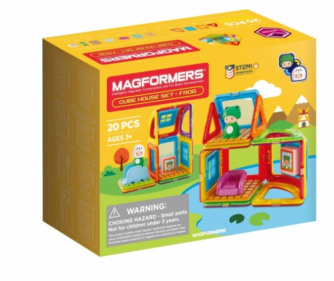 Magnetic Building Blocks Cube House - Frog