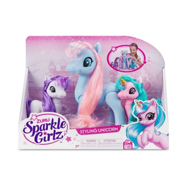 Zuru Sparkle Girlz Shiny Unicorn Figures