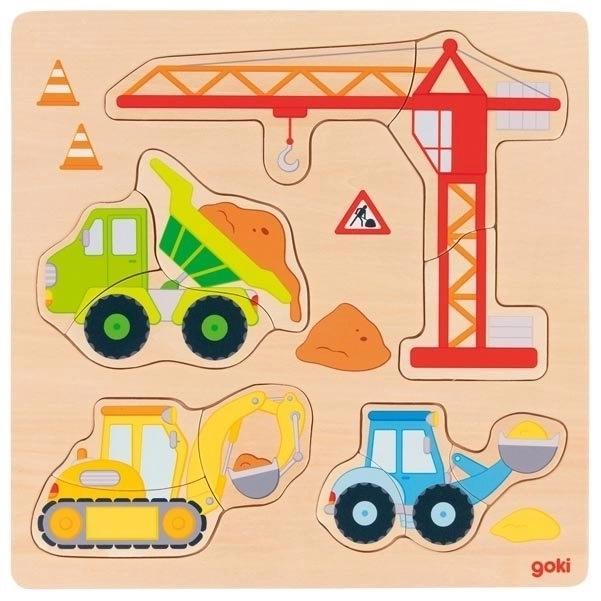 Construction Vehicles Wooden Puzzle