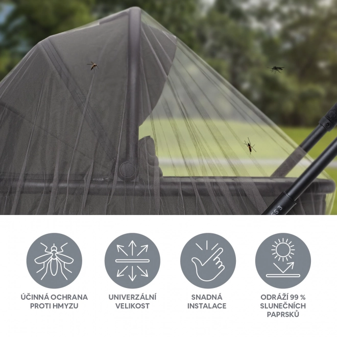 Universal Stroller Mosquito Net Black