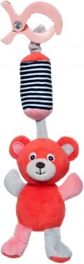 Canpol babies Giocattolo di peluche con clip ORSETTI rosso