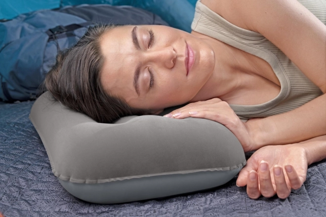 Inflatable Velour Pillow Gray Bestway