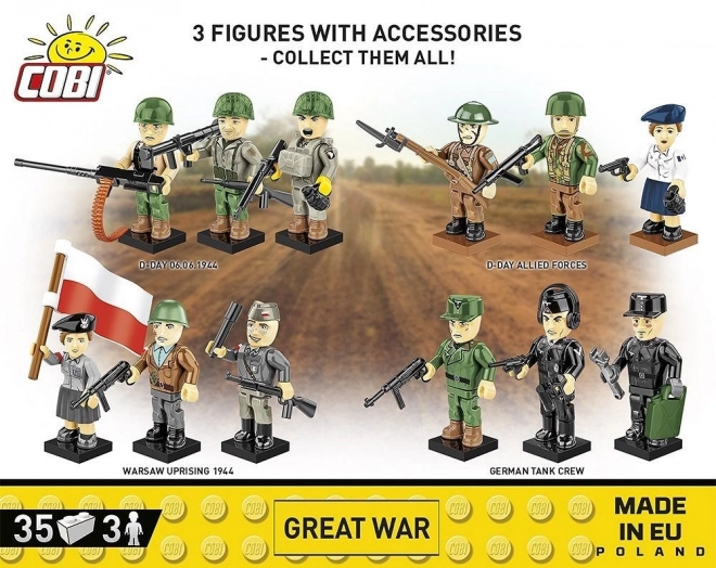 Great War Building Blocks Set with 3 Soldier Figures