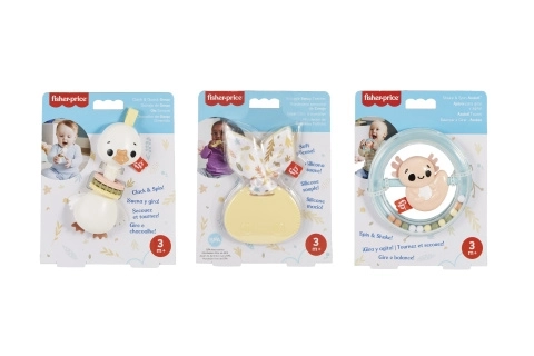 Fisher-Price Animal-Themed Baby Rattles and Teethers