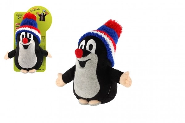 Mole Plush Toy with Winter Cap 15cm