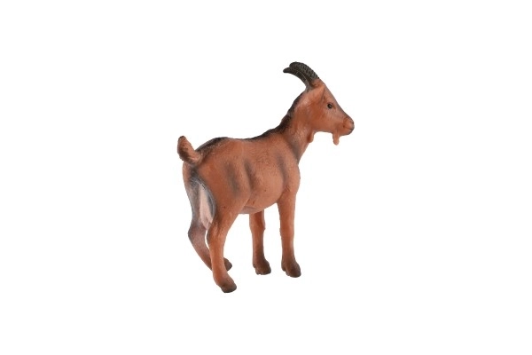 Short-haired Brown Domestic Goat Figurine 8cm