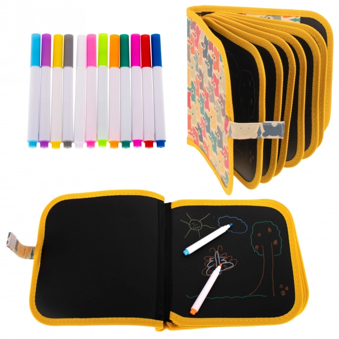 Portable Chalkboard Notebook in Bear Design