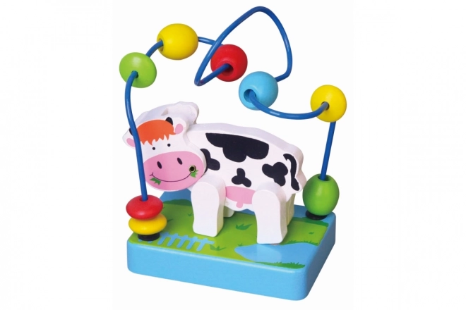 Wooden Cow Maze Toy