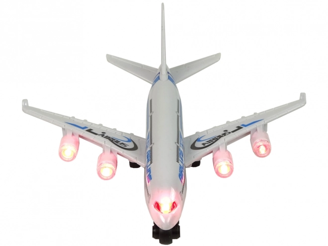 White Passenger Airplane with Sound and Lights