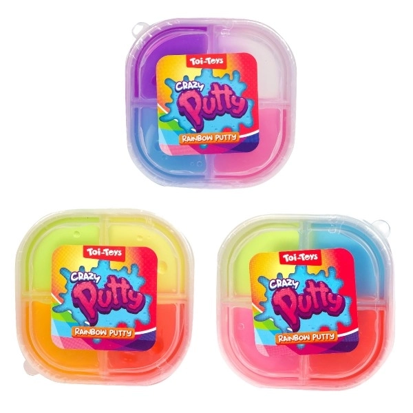 Rainbow Slime Toy in Plastic Container