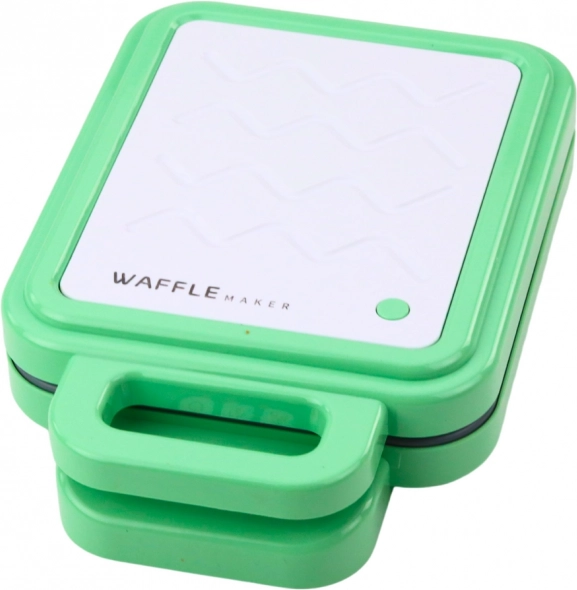 Children's toy waffle maker on batteries with light effects green