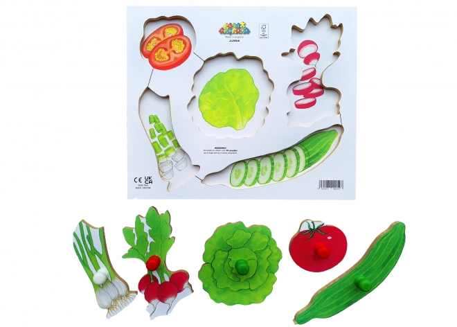 Peel and Slice Vegetables Wooden Puzzle