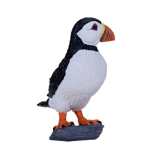 Realistic Puffin Bird Figurine