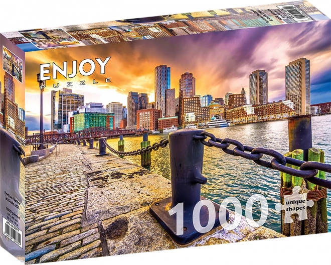 Enjoy Boston Harbor at Dusk Puzzle