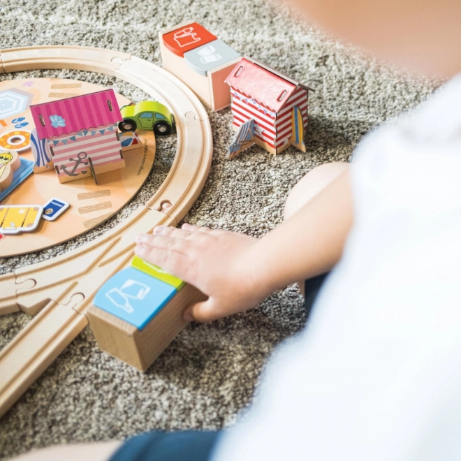 Coastal Cleanup Wooden Train Set from Bigjigs Rail