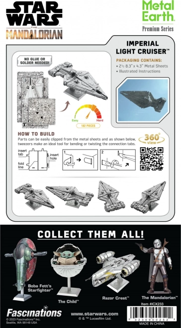 Metal Earth 3D Puzzle Premium Series: Star Wars Imperial Light Cruiser