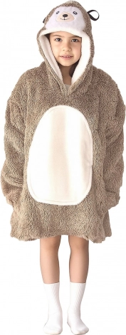 Cozy Noxxiez hedgehog warming hoodie blanket with hood for kids 7–12 years