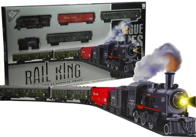 Large electric train set with smoke and lights