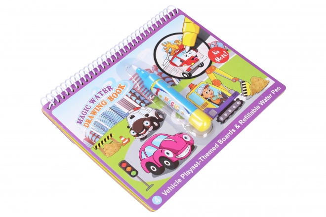 Water Coloring Book Cars with Pen