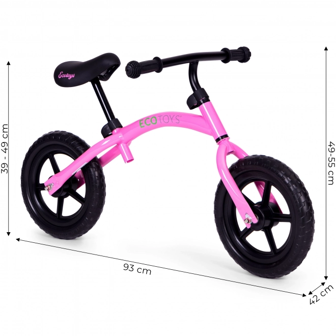 Children's Balance Bike with EVA Wheels - Pink