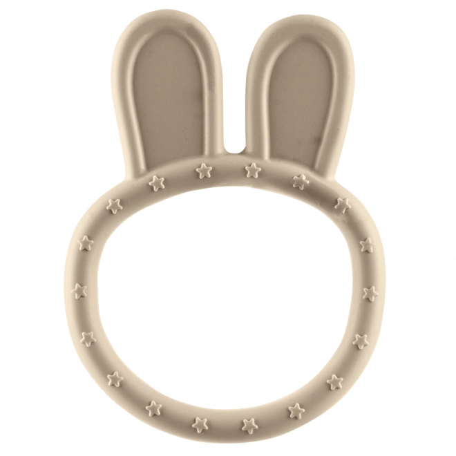 Silicone Teether Rabbit Sand Beige