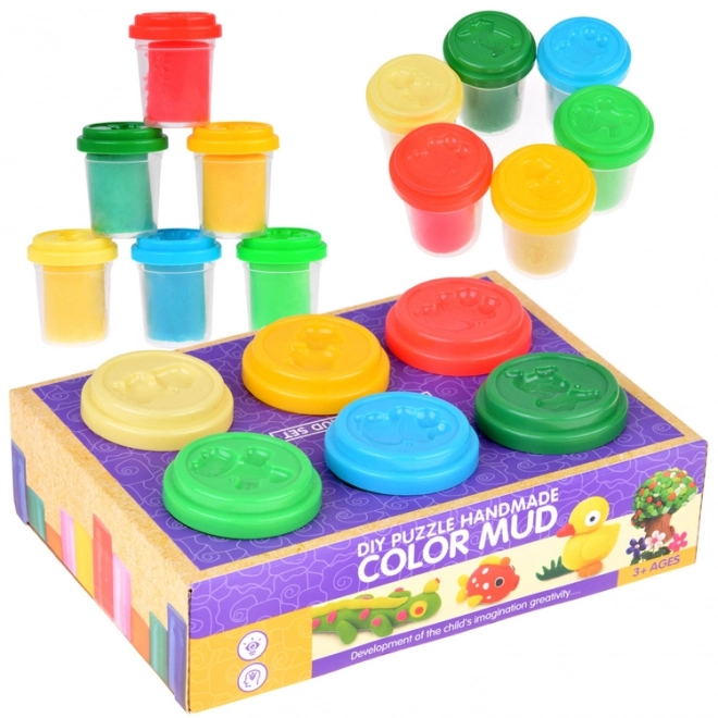 Creative Set with Six Colorful Playdoughs