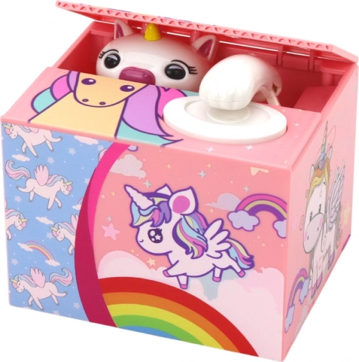 Interaktivní jednorožec, který „schová“ minci