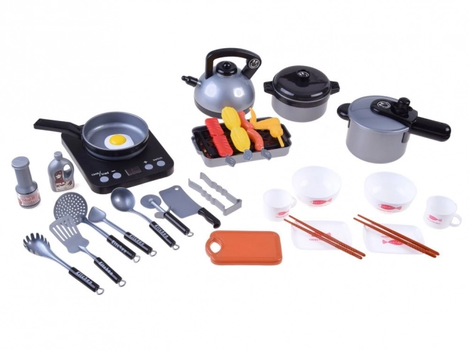 Toy Kitchen Cooking Set with Grill