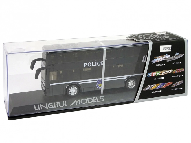 Double Decker Police Bus Toy with Sound Effects