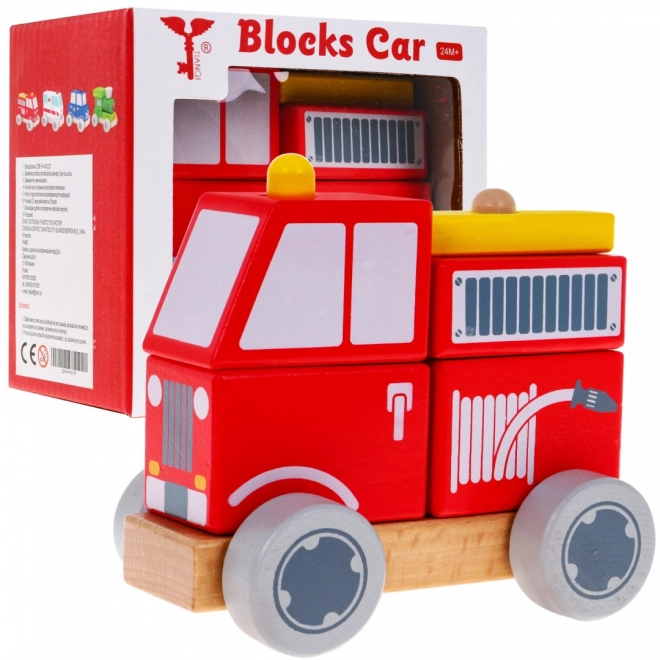 Wooden Fire Engine Toy