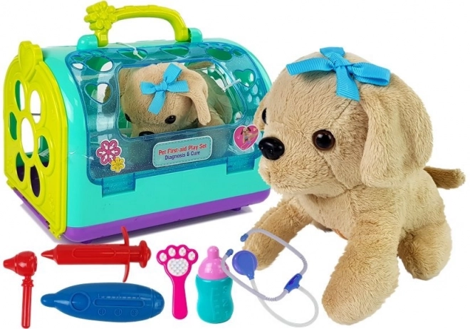 Veterinarian Set with Plush Dog and Carrier