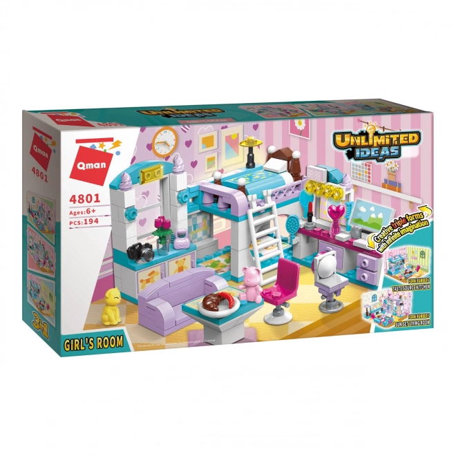 Qman Unlimited Ideas Girls' 3-in-1 Room Set