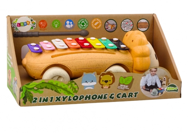 Colorful Lion Pull Along Xylophone Toy for Kids