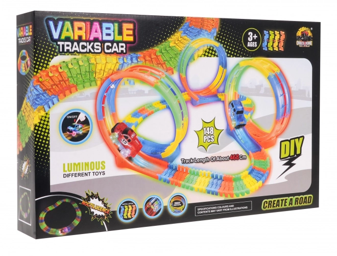 Fluorescent Race Track with LED Car and Loops