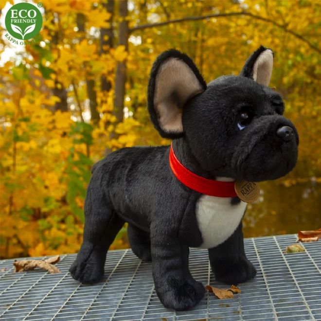 Plush French Bulldog with Red Collar Eco-Friendly 30 cm