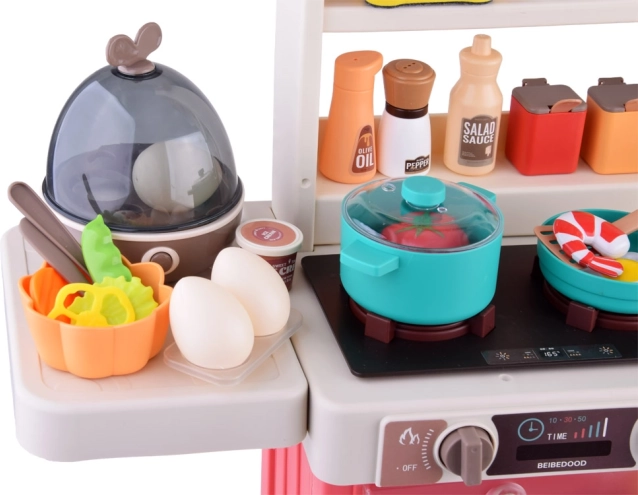 Realistic cooking with lights, sounds, and steam