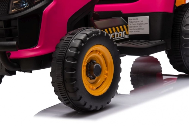 Battery Operated Pink Tractor