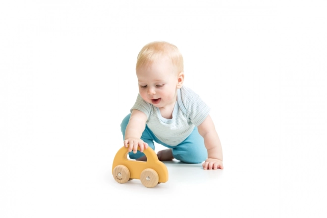 Wooden Toy Car Yellow