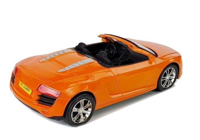 Friction-Powered Convertible Orange Car 1:18